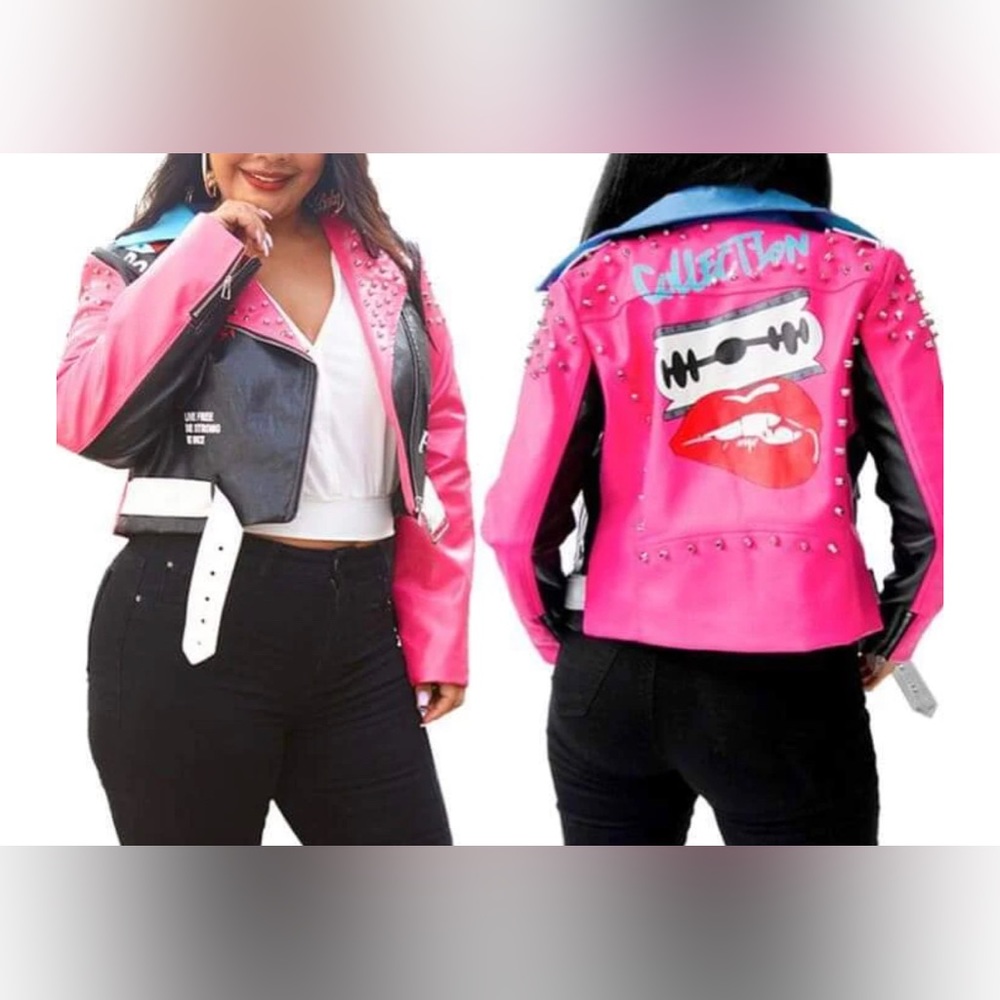 💗💙Harley Pink Biker Jacket
